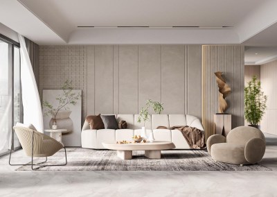 侘寂客厅3D模型下载